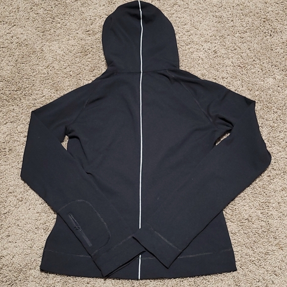 Size adjustable-Lululemon black Hoodie Jacket w/ Double Front Zippers - Picture 3 of 9